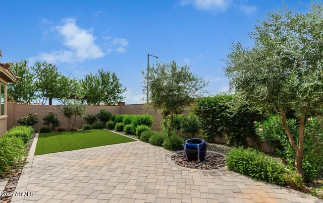 a park view with a garden