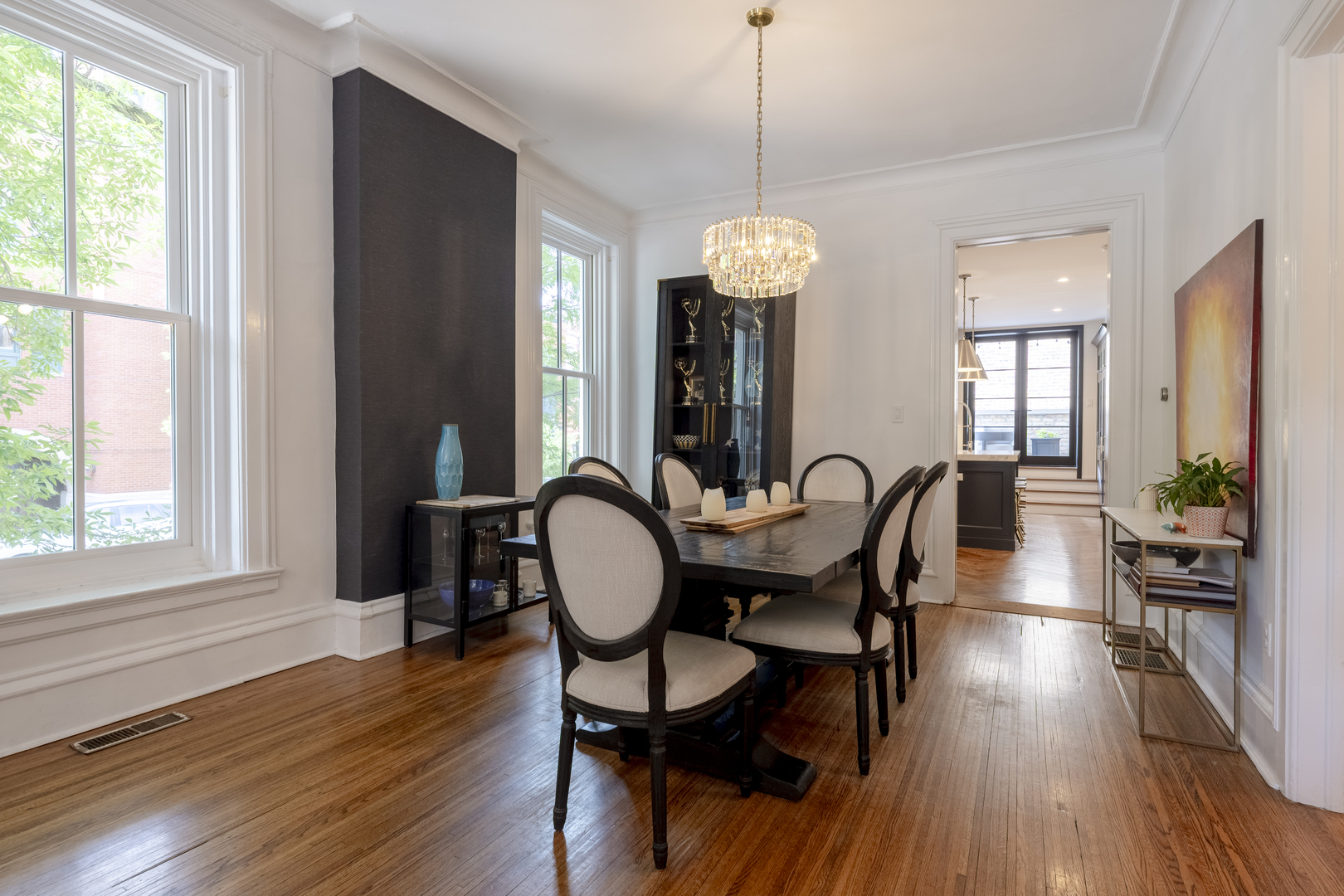 558 West Belden Avenue Chicago, IL 60614 - Photo 12 of 62 a view of a dining room with furniture window and wooden floor