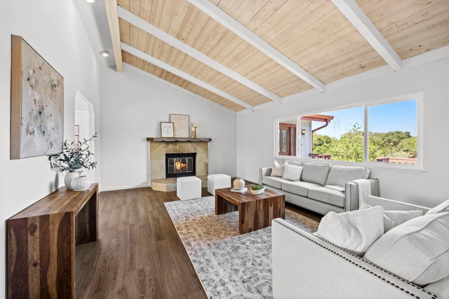 9310 Canyon Oak Road Salinas, CA 93907 - Photo 31 of 81 a living room with furniture and a fireplace