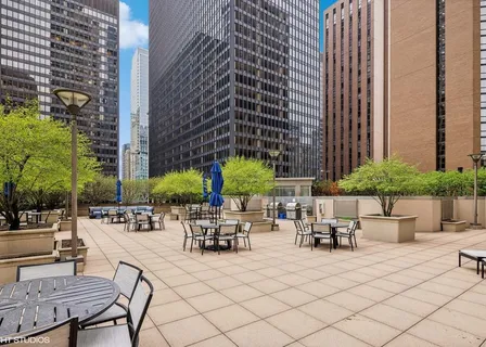 a view of outdoor space with seating