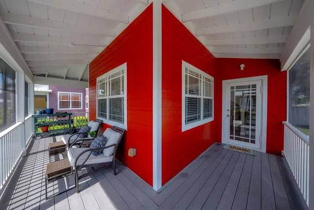 a view of a house with sitting area