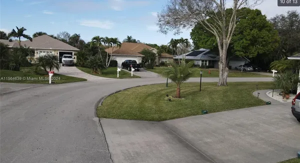 a childrens park with lots of swings and slides