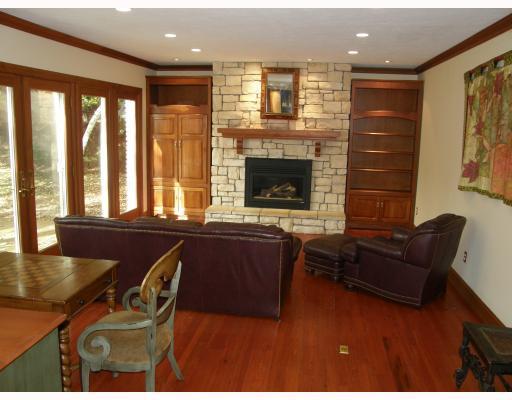 626 Gill Hall Road Jefferson Hills, PA 15025 - Photo 14 of 18 Den/Family/Great Room. SUNKEN FAMILYROOM WITH STONE FIREPLACE, CUSTOM BUILT-INS, DOUBLE FRENCH DOORS. 1000 SQFT. COMPOSITE DECK, PLUS ANTIQUE HEARTH PINE FLOORS.