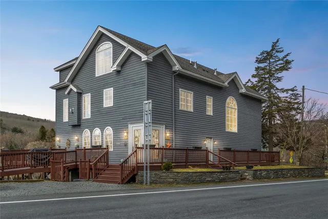 a front view of a house