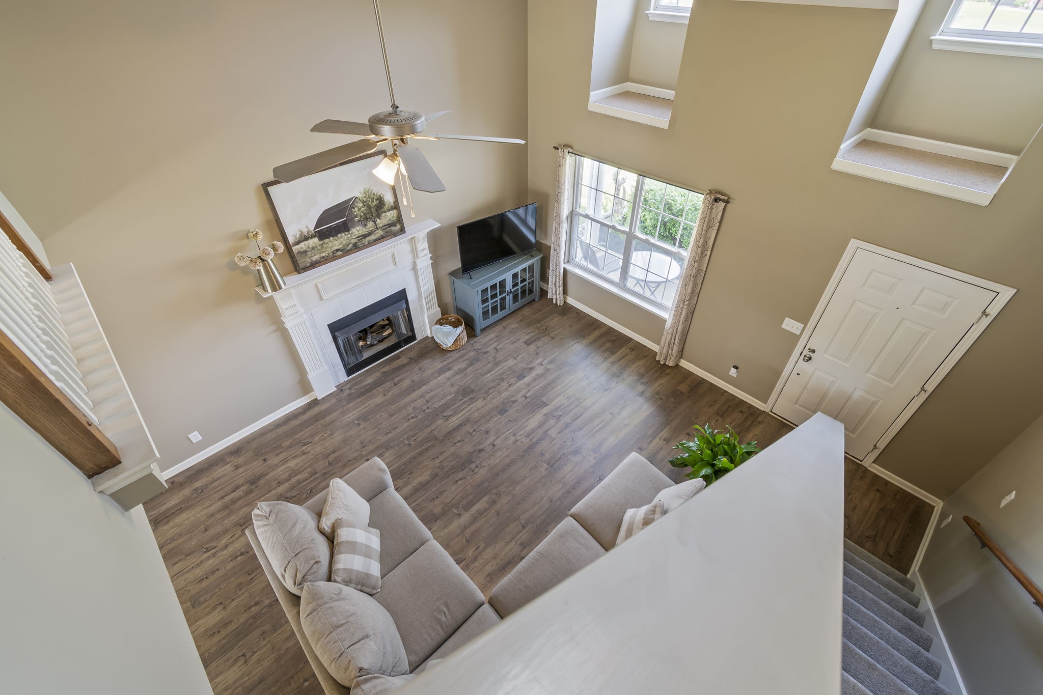 3317 Cornerstone Drive Murfreesboro, TN 37128 - Photo 16 of 33 a living room with furniture fireplace and a flat screen tv