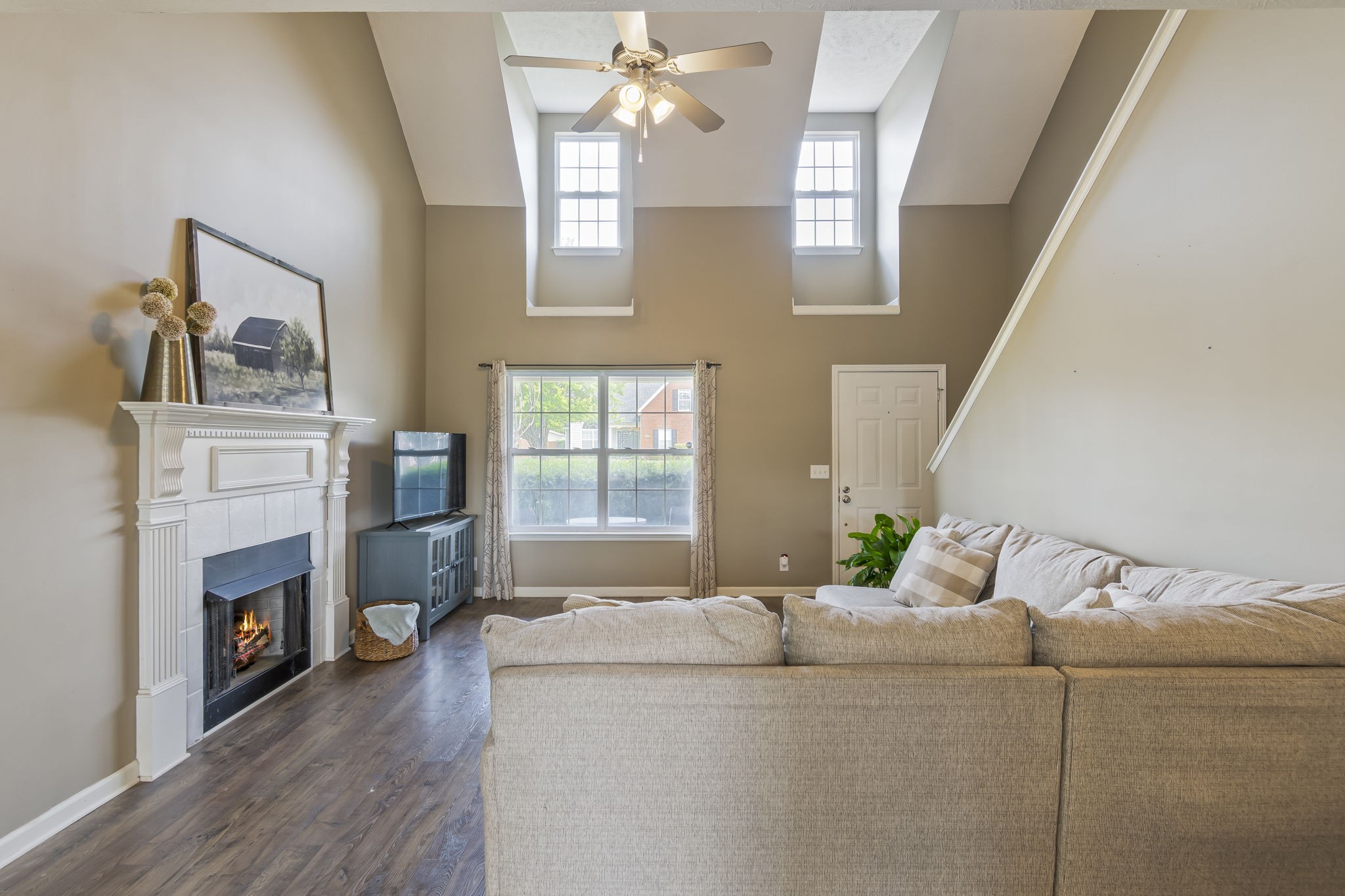 3317 Cornerstone Drive Murfreesboro, TN 37128 - Photo 9 of 33 a living room with furniture and a fireplace