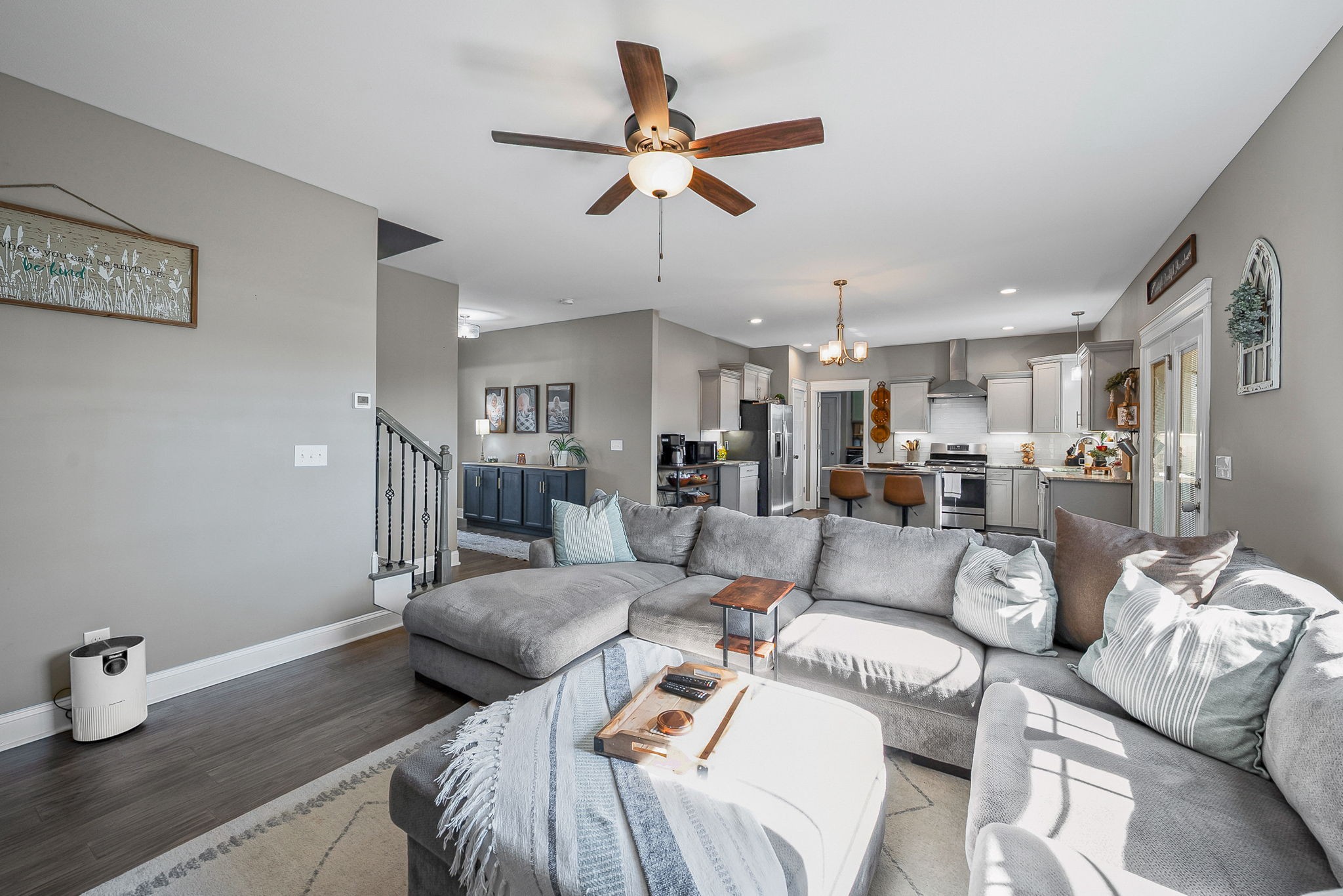 2810 Jim Taylor Road Woodlawn, TN 37191 - Photo 18 of 61 a view of a livingroom with furniture and a ceiling fan