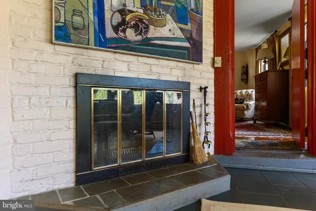 a view of a door and a window