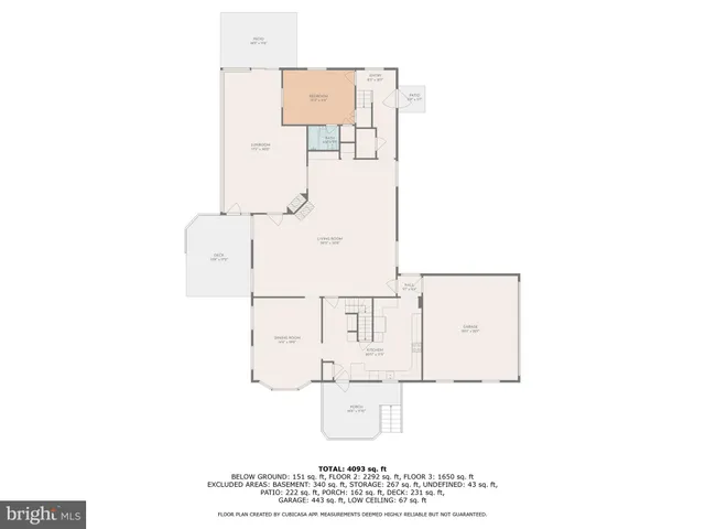 a picture of a room with a bench