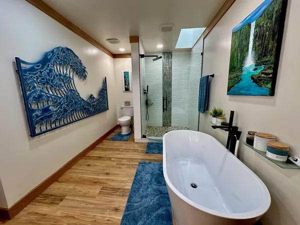 a very nice looking room with a large window