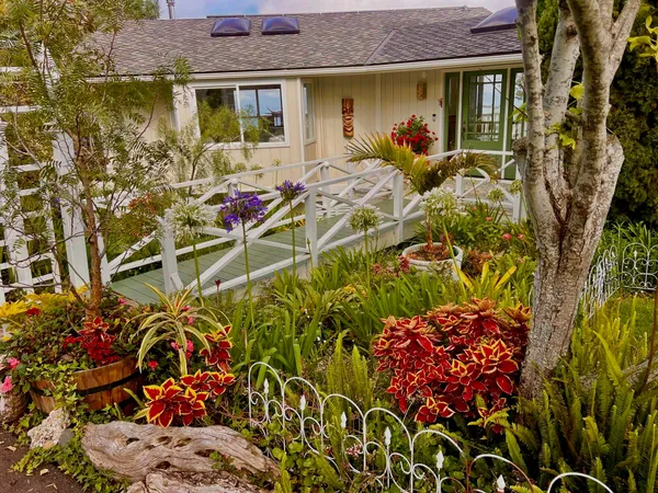 front view of a house with a small yard