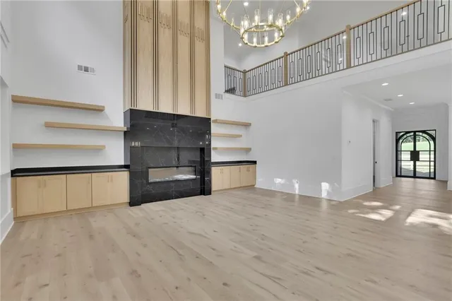 a kitchen with counter top space cabinets and stainless steel appliances