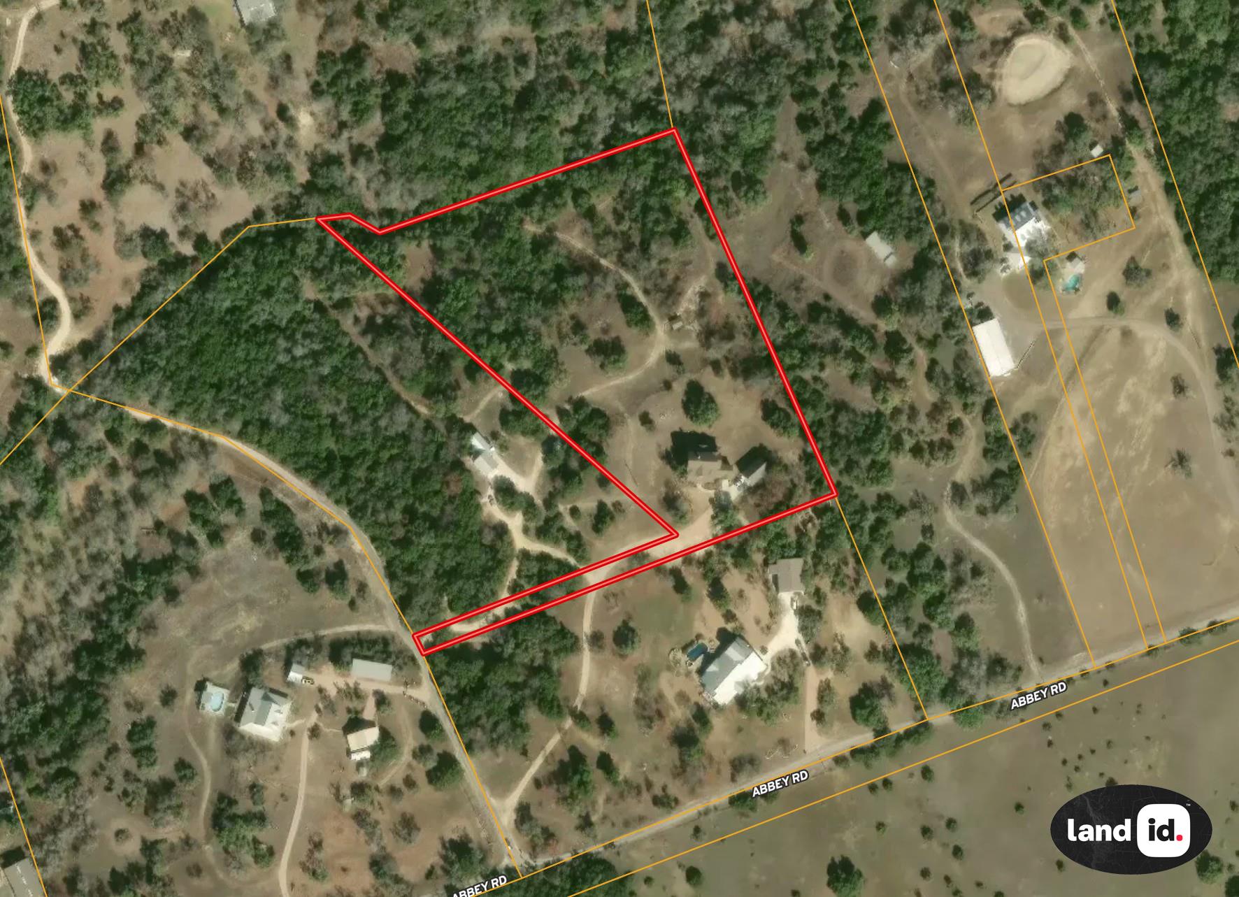 600 Abbey Road Liberty Hill, TX 78642 - Photo 38 of 40 Photo with Land ID - Outline for Reference only. Boundaries may Vary