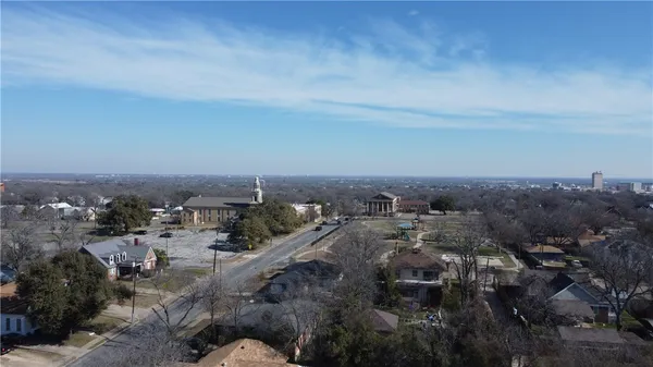 an aerial view of multiple house