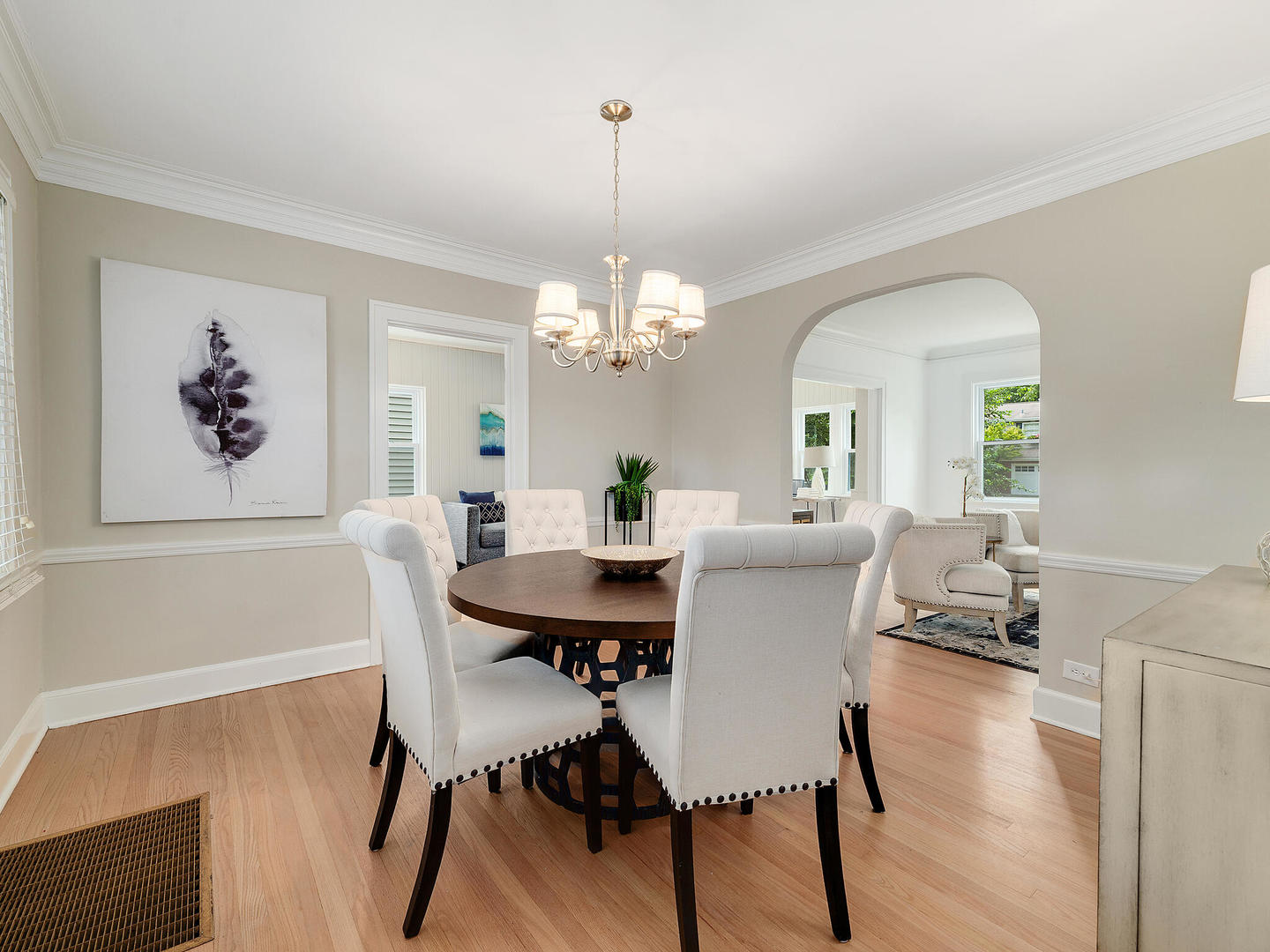 161 E Road Glen Ellyn, IL 60137 - Photo 14 of 27 a view of a dining room with furniture window and wooden floor