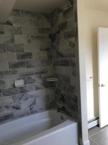 a close up of a bathtub