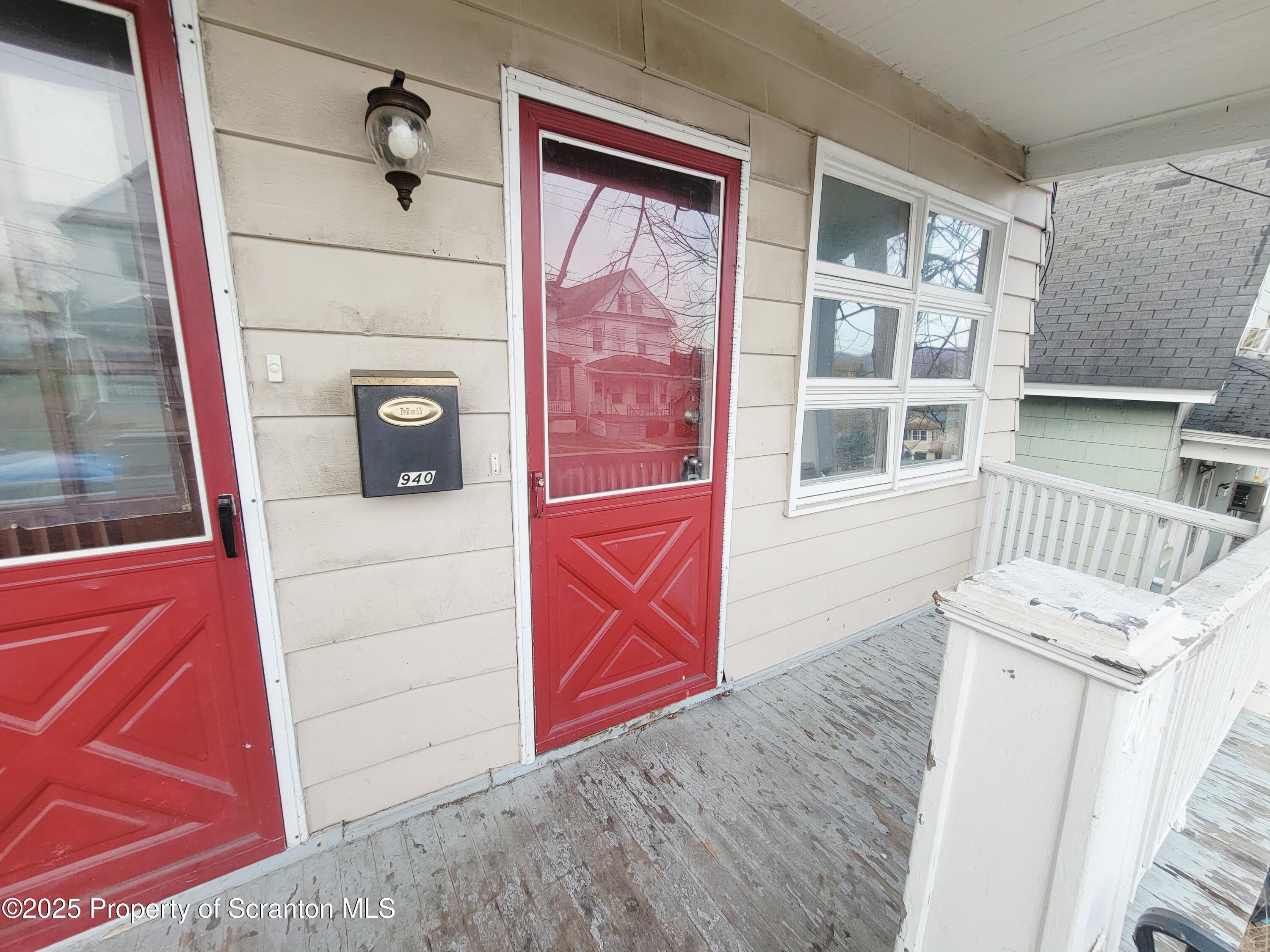 a view of front door