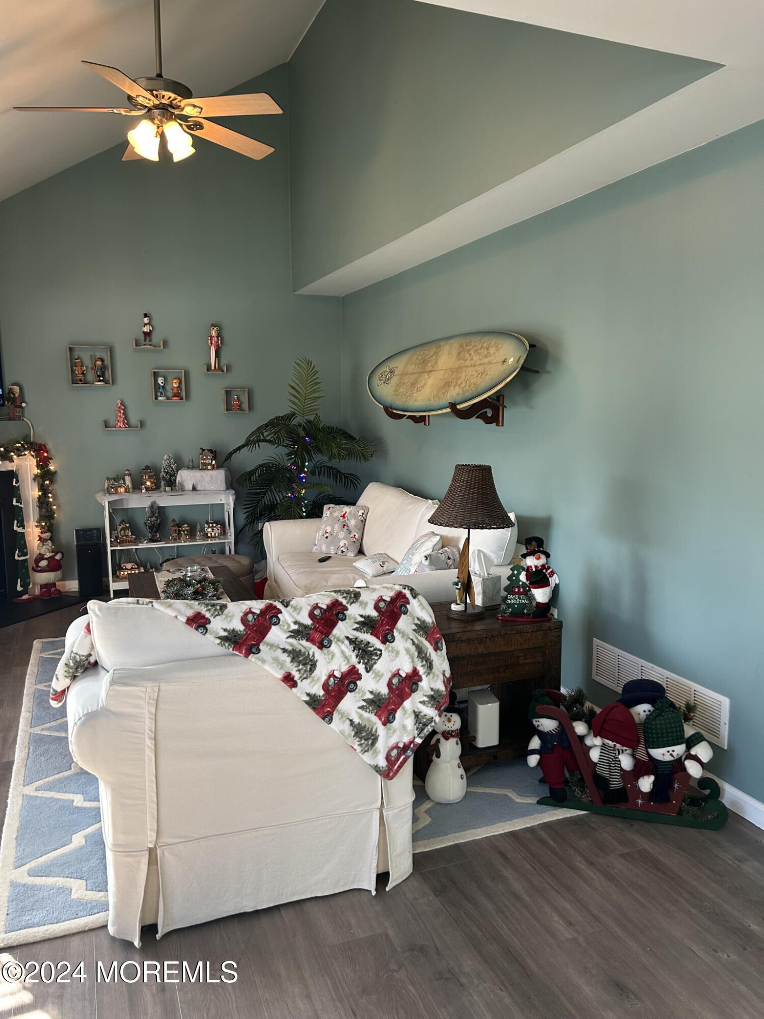 141 Marlin Road Manahawkin, NJ 08050 - Photo 17 of 33 a bedroom with furniture and a chandelier