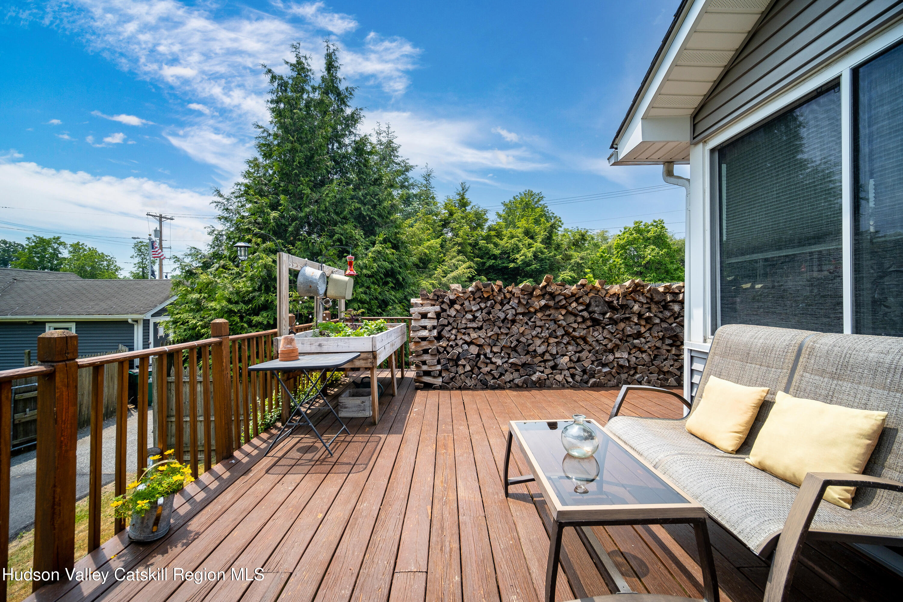 2-6 Old Firehouse Road Plattekill, NY 12589 - Photo 37 of 44 a view of balcony with wooden floor and outdoor seating