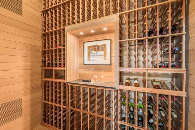 a view of wooden balcony