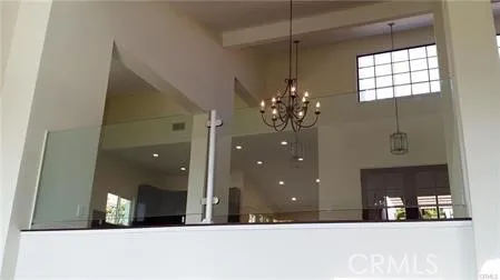 a porch with seating space and garden