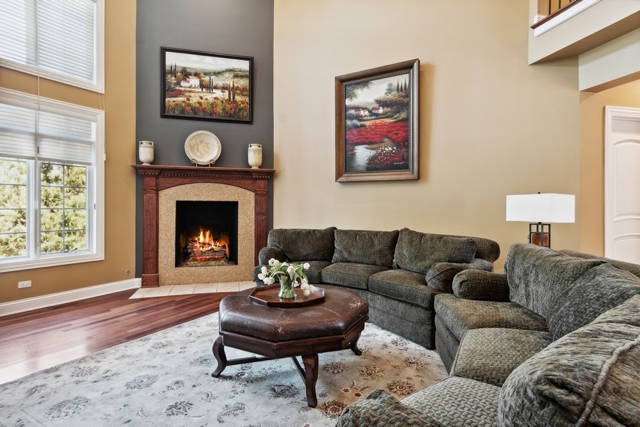 4050 Douglas Road Downers Grove, IL 60515 - Photo 10 of 60 a living room with furniture and a fireplace