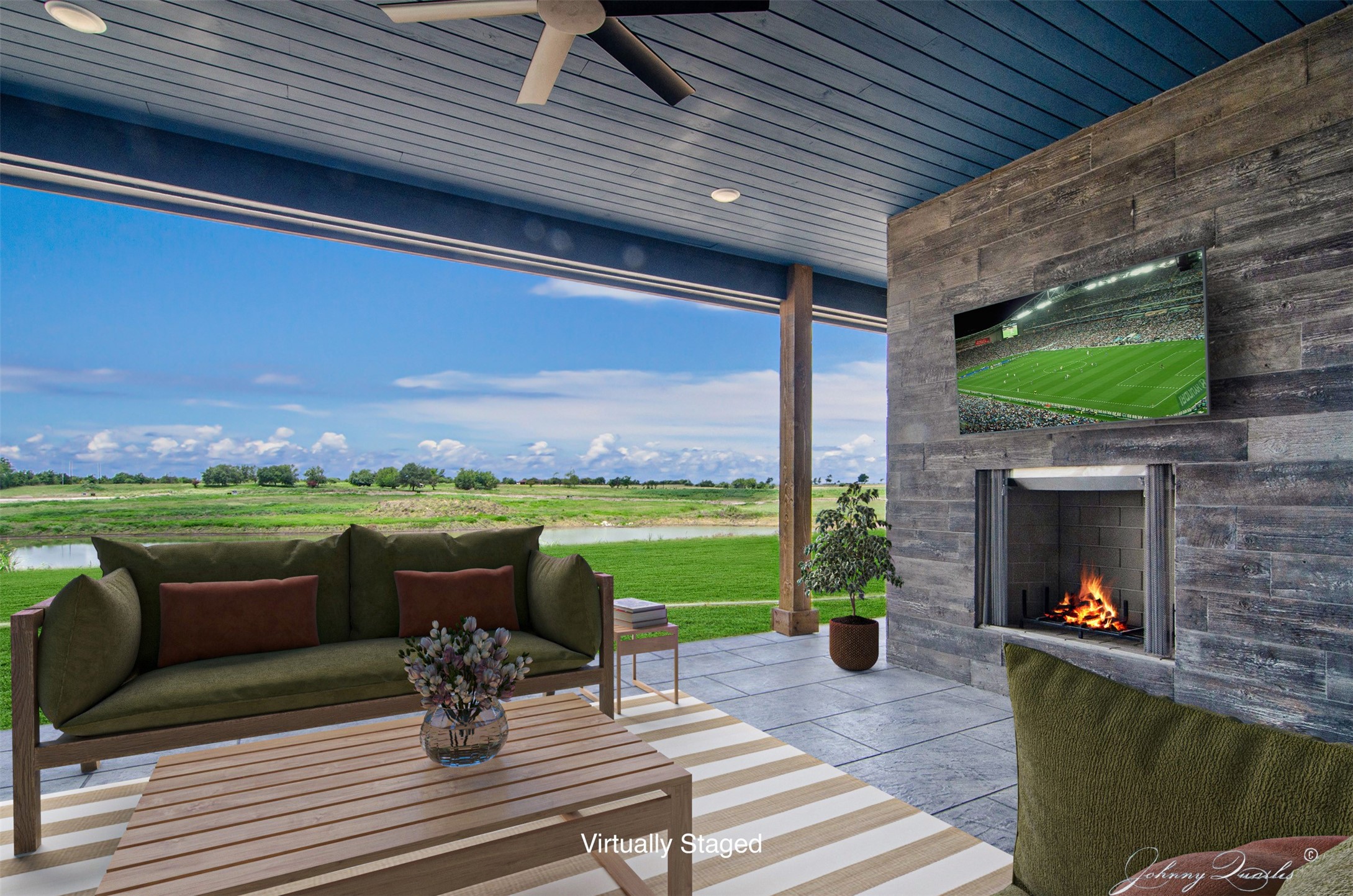 4410 Jozwiak Road Chappell Hill, TX 77426 - Photo 19 of 20 Outdoor fireplace