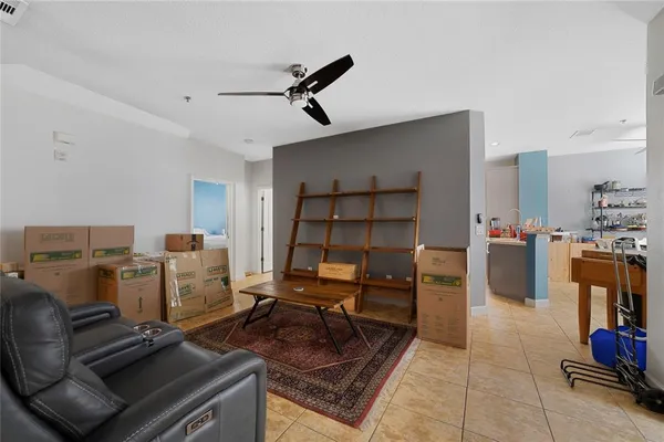 a workspace with furniture