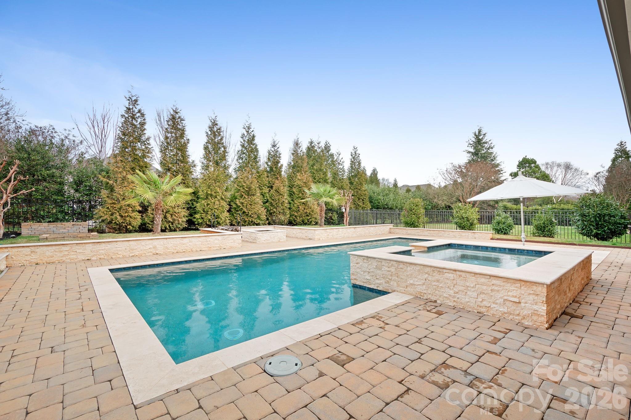 9121 Robbins Preserve Road Cornelius, NC 28031 - Photo 36 of 47 a view of swimming pool with outdoor seating and yard in the back