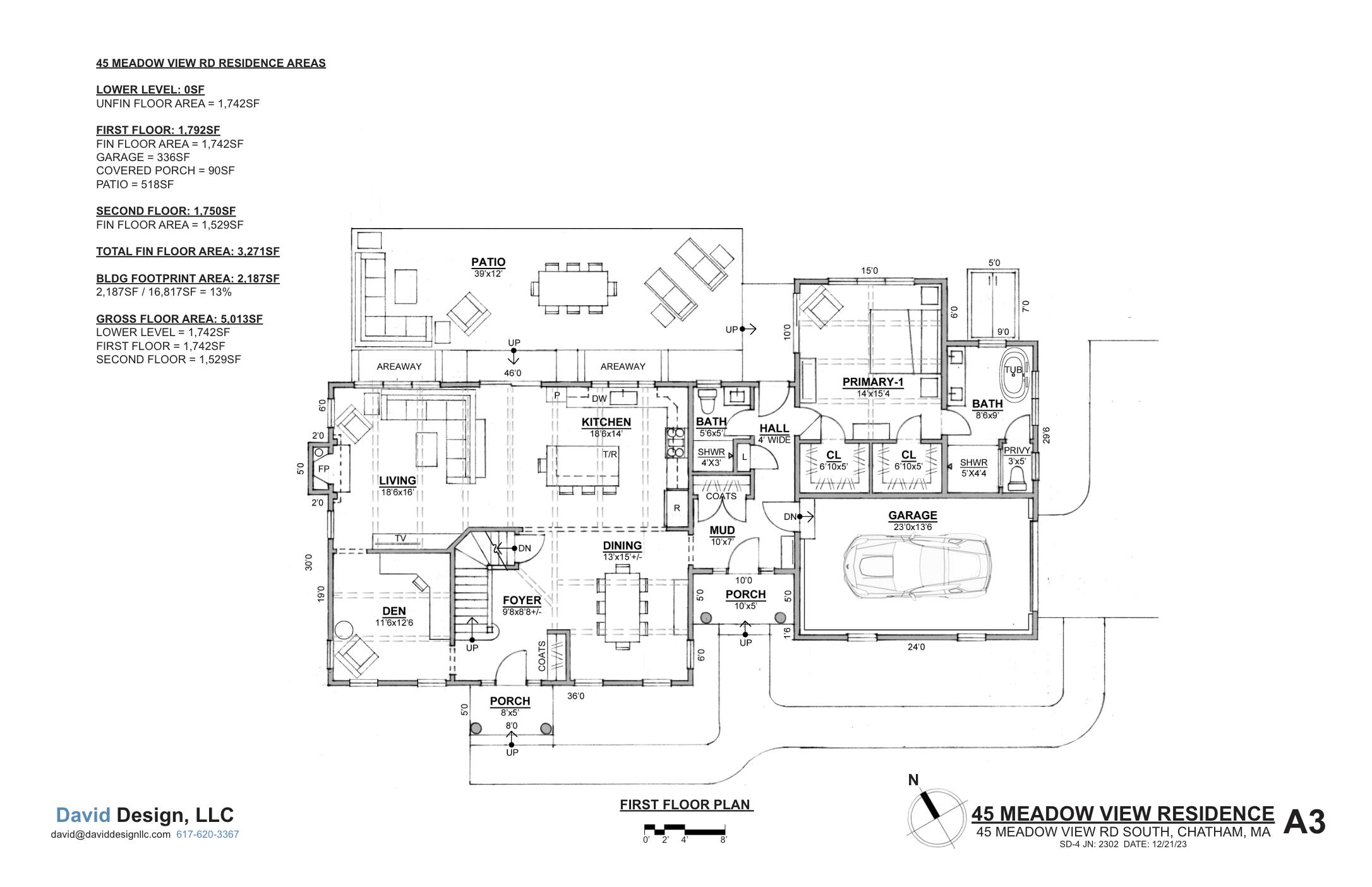 45 Meadowview Road Chatham, MA 02633 - Photo 75 of 76 45 Meadow View Rd S FIRST FLOOR PLAN