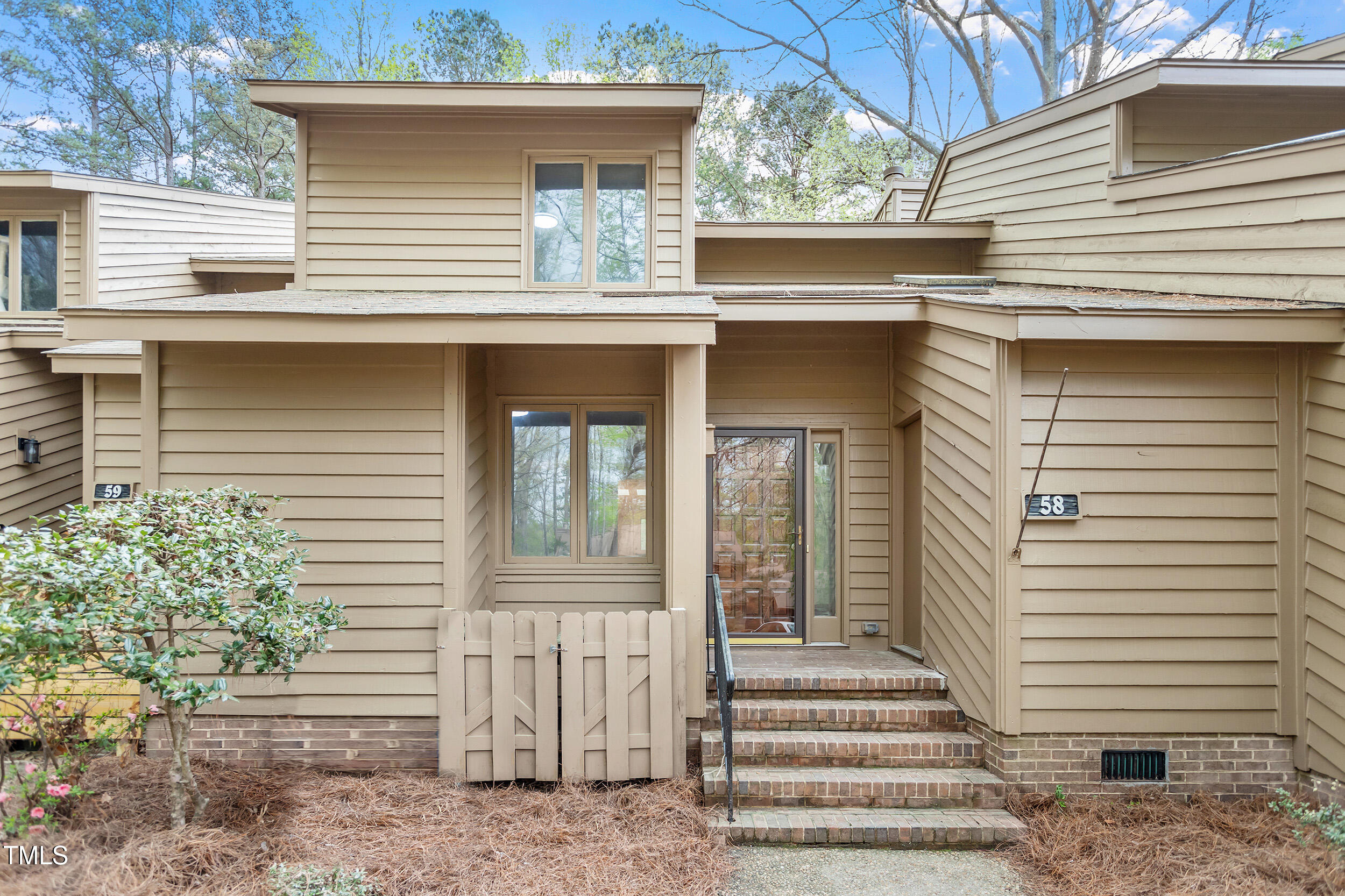 a front view of a house with a window