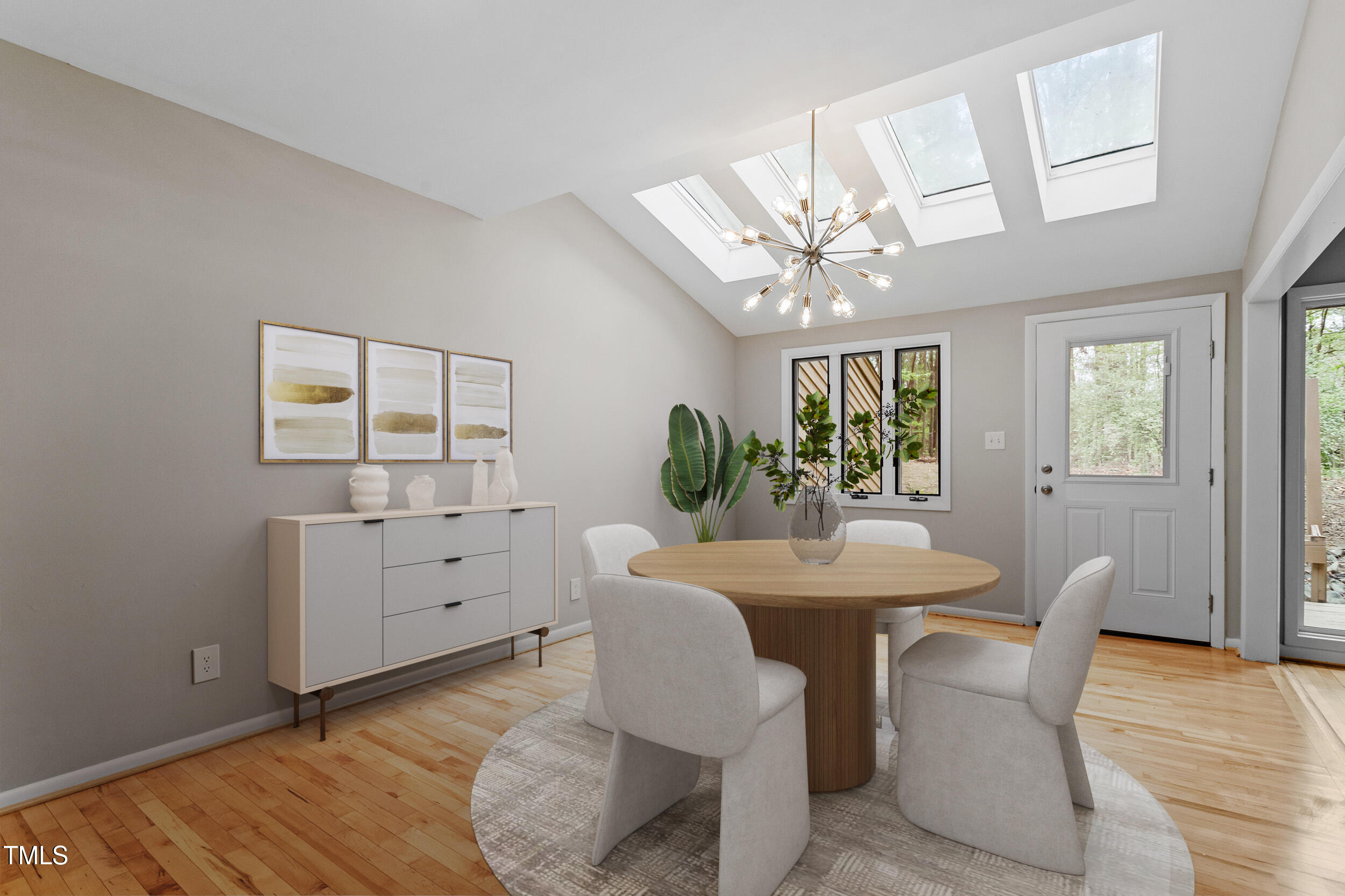 58 Stoneridge Road Durham, NC 27705 - Photo 2 of 38 a view of a dining room with furniture and wooden floor