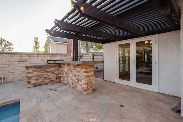 a view of outdoor seating space