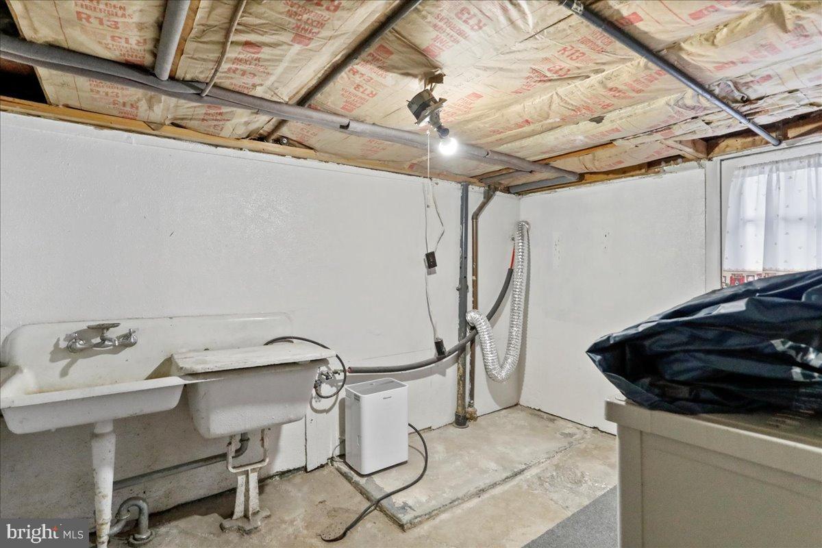 13815 Brant Road Southwest Cresaptown, MD 21502 - Photo 29 of 40 a utility room with a sink dryer and washer
