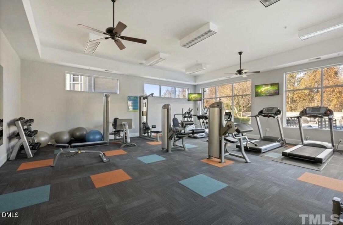 125 Spring Pine Lane Holly Springs, NC 27540 - Photo 31 of 34 a view of a room with gym equipment