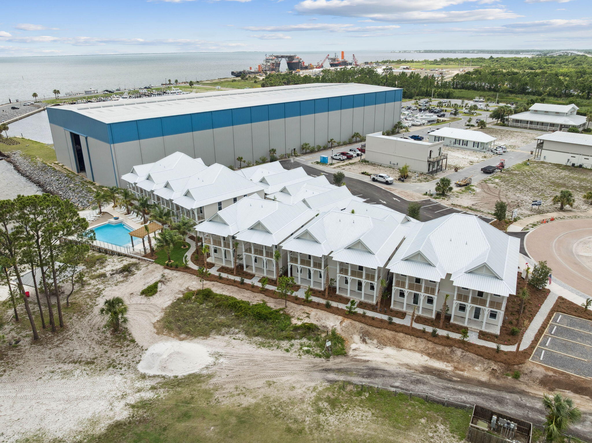 264 Dockside Drive Port St. Joe, FL 32456 - Photo 46 of 65 an aerial view of residential houses with outdoor space