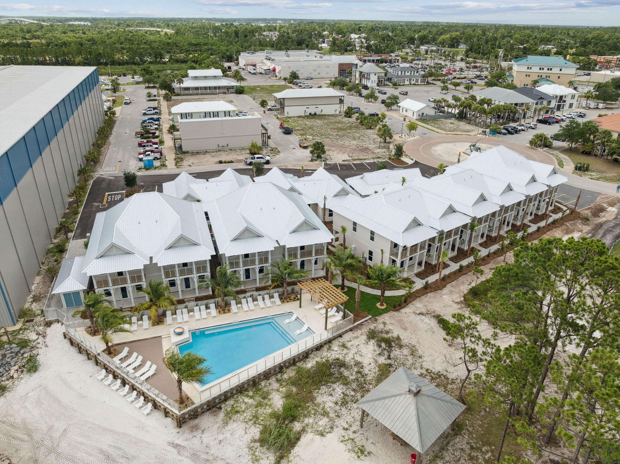 264 Dockside Drive Port St. Joe, FL 32456 - Photo 47 of 65 an aerial view of residential houses with outdoor space and ocean view