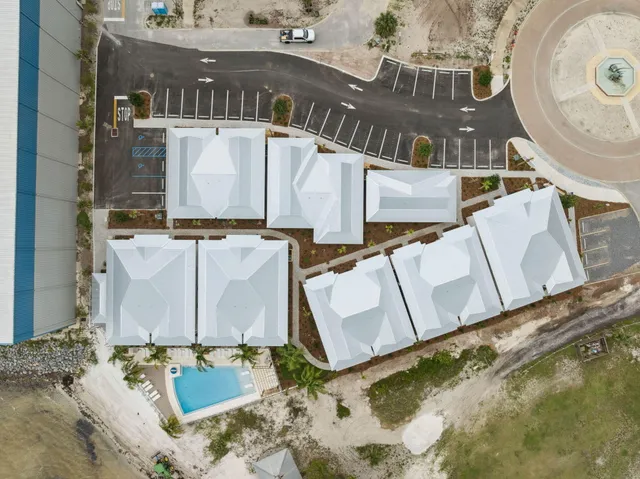 an aerial view of a city