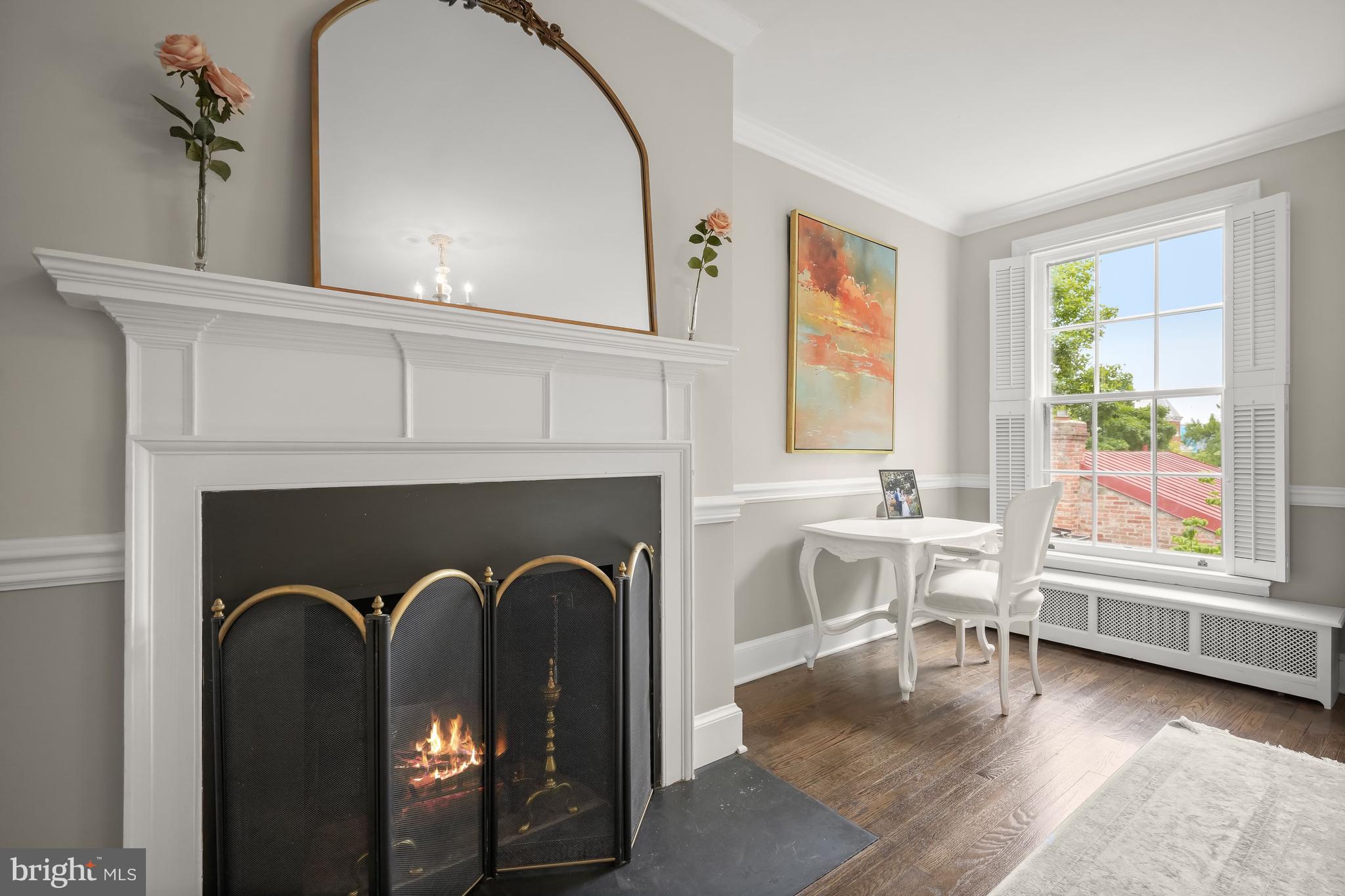 2802 N Street Northwest Washington, DC 20007 - Photo 13 of 24 Elegant Fireplace