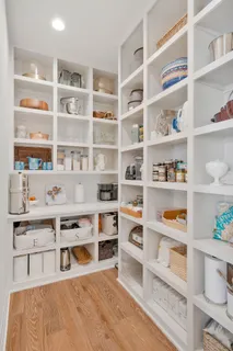 a view of a storage and utility room