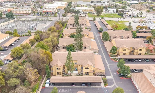 an aerial view of a city