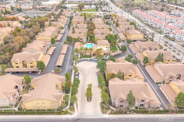 an aerial view of a city