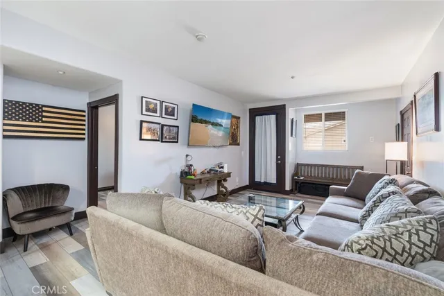 a living room with furniture and a couch