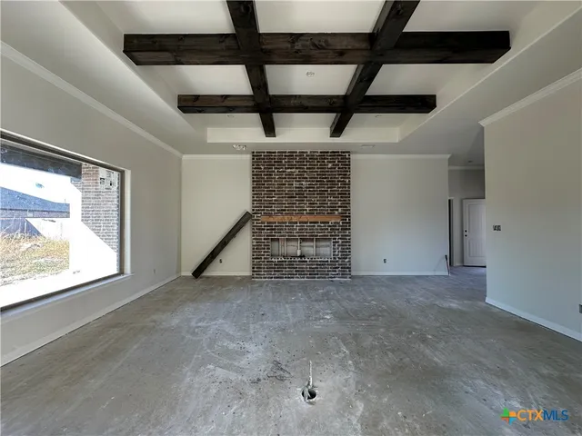 a view of a room with wooden walls