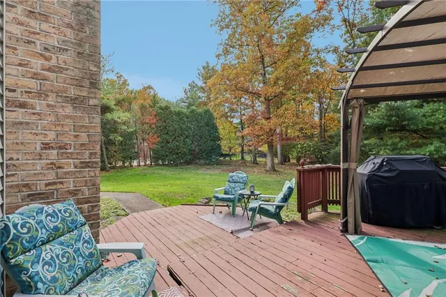 a view of porch with seating space