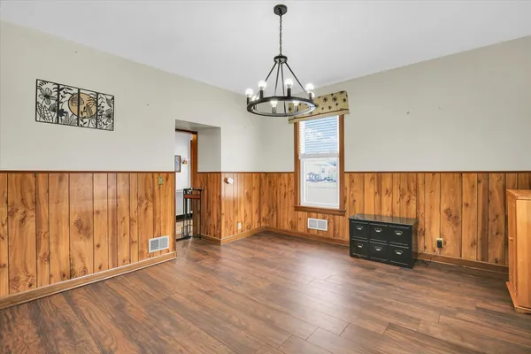 a view of livingroom with furniture and wooden floor