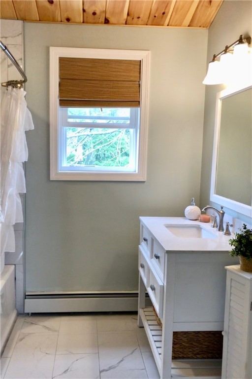 8 6th Street Warren, RI 02885 - Photo 20 of 41 Pretty Marble shower & flooring with walk in closet dressing area.