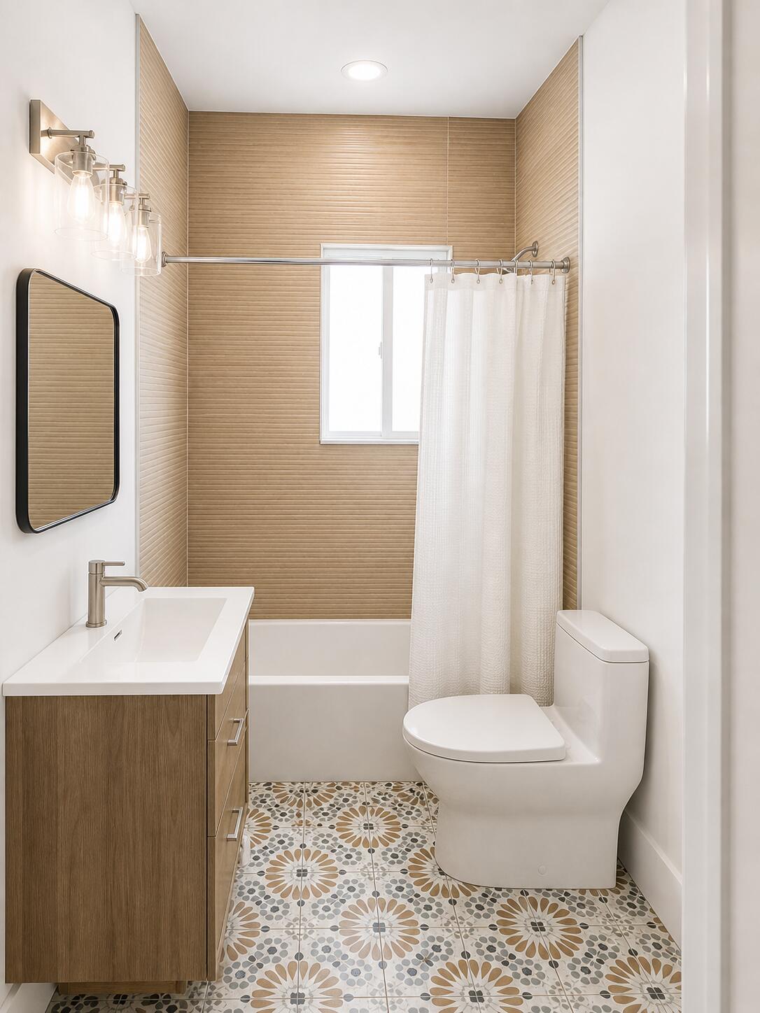 817 Tyler Street, Unit 2 Hollywood, FL 33019 - Photo 5 of 9 a bathroom with a sink toilet and shower