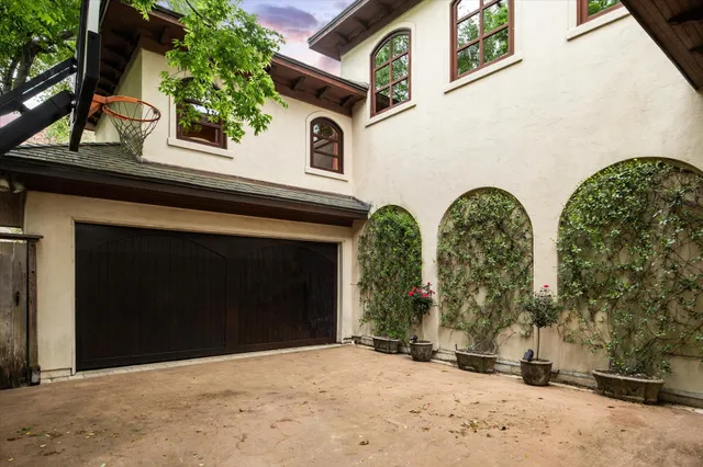a view of a swimming pool with chairs