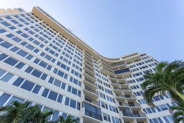 a front view of a building